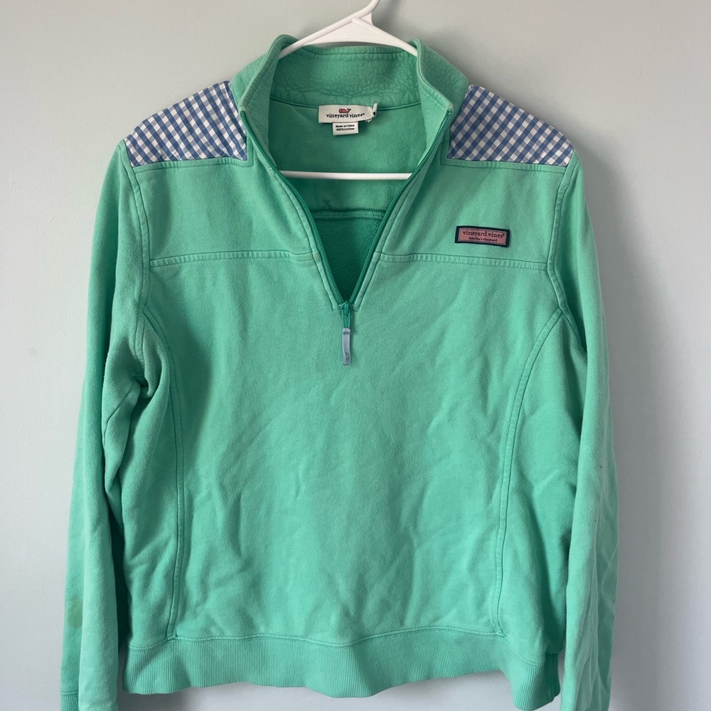 Vineyard Vines Green Quarter-Zip Pullover